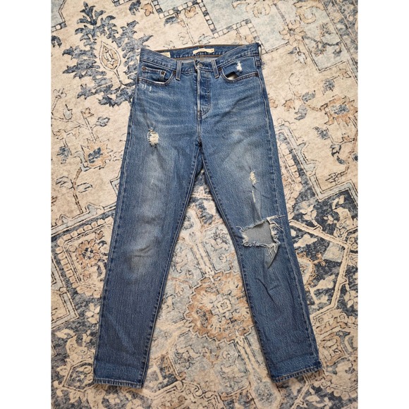 Levi's Denim - Levi's Women's Size 26 Wedgie Straight Distressed High Rise Denim Jeans